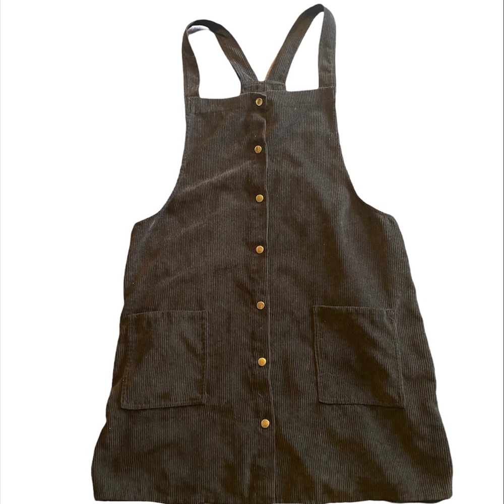 Plus Size- Zenobia corduroy-feel overall dress